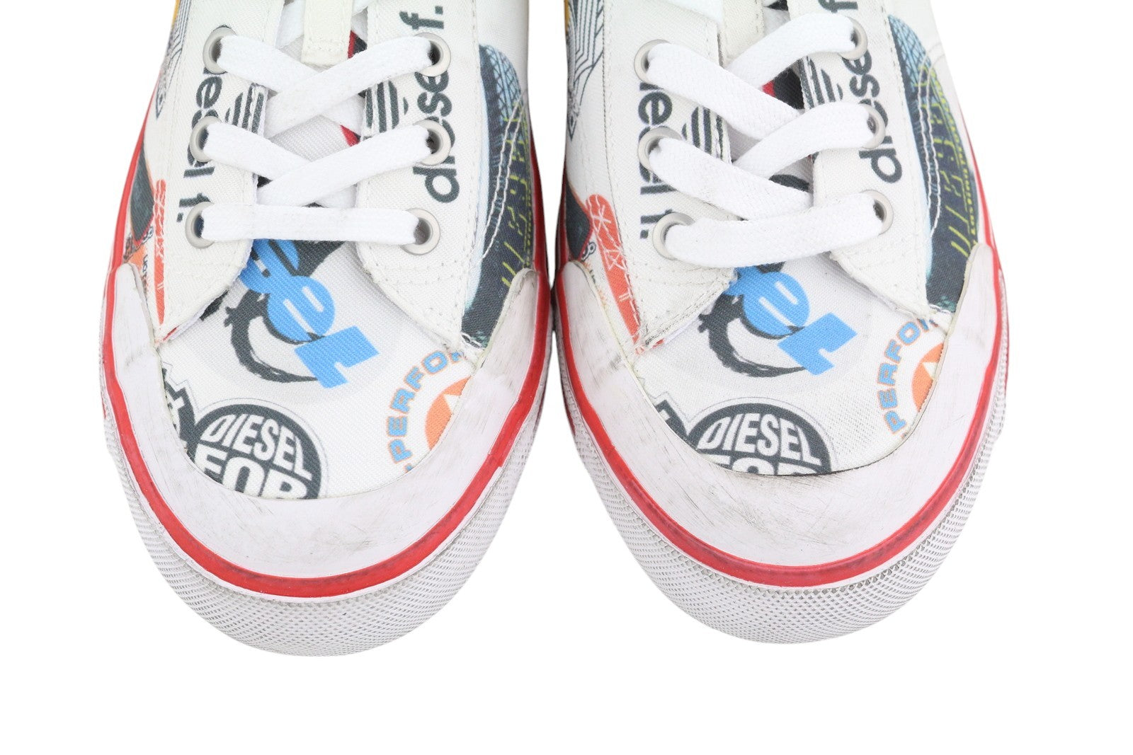 DIESEL S-Athos Low Men Sneakers EU45 Patterned Low Top Laced Almond Toe RRP€160