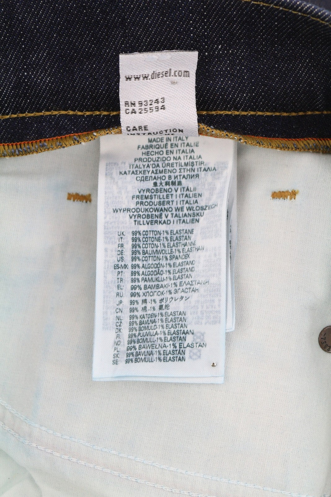 DIESEL D-Jefferr 09B44 Men Jeans W32/L34 Bootcut Fit Stretch Buttoned Denim