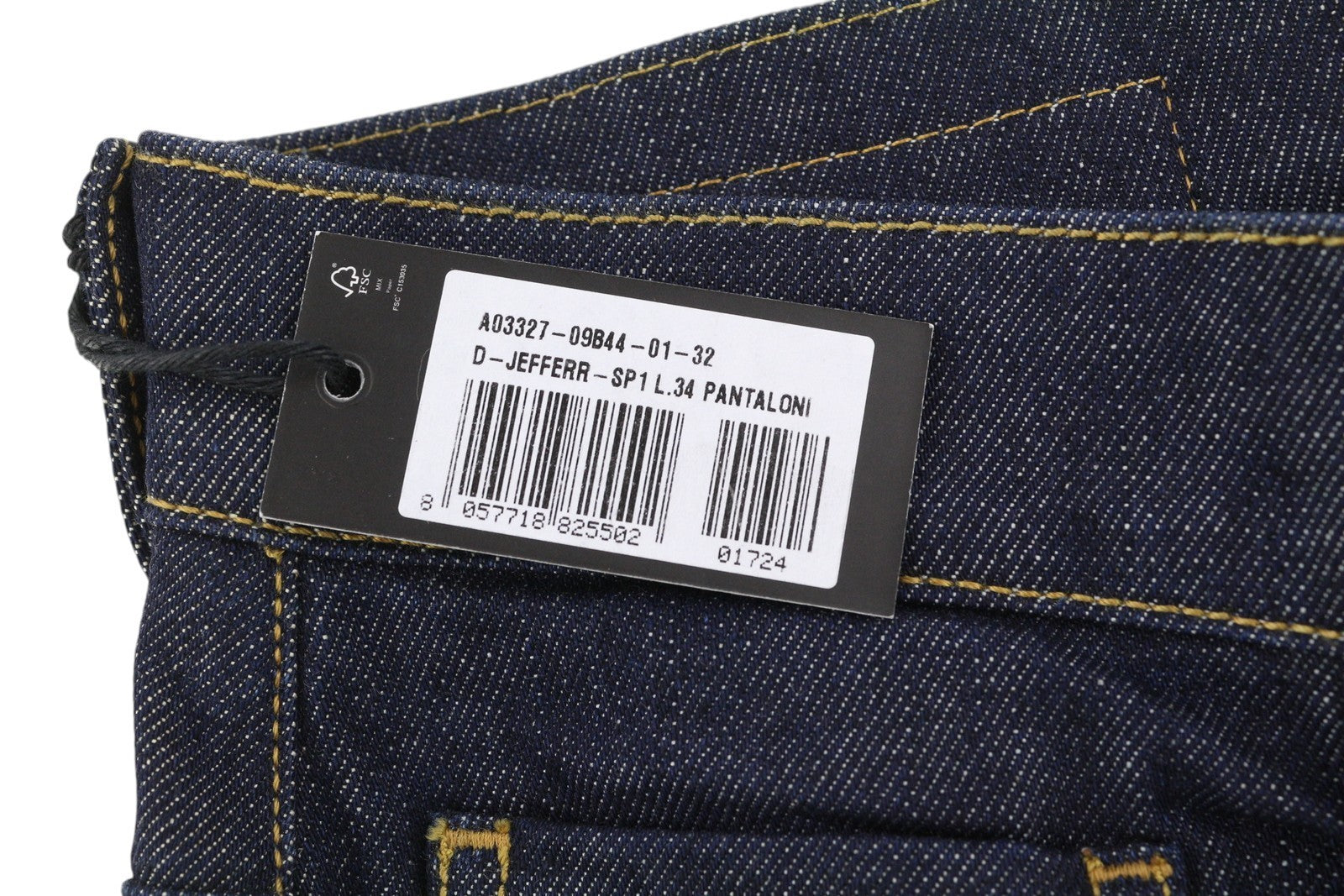 DIESEL D-Jefferr 09B44 Men Jeans W32/L34 Bootcut Fit Stretch Buttoned Denim