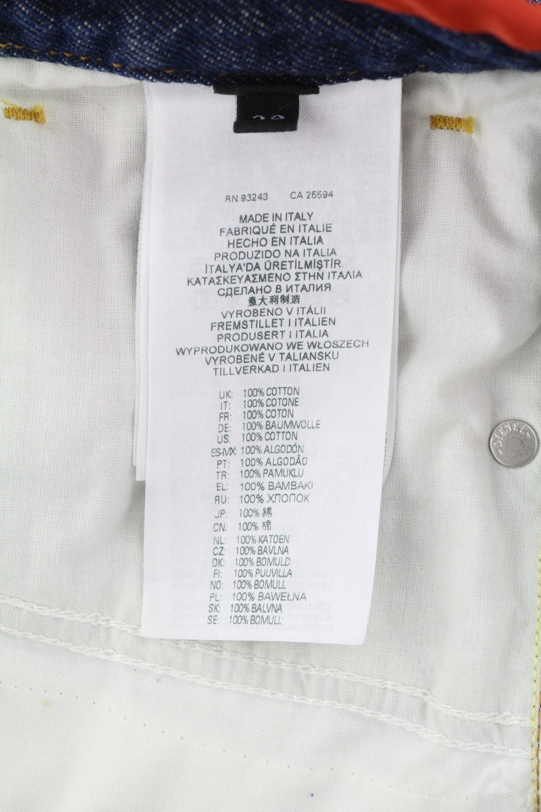 DIESEL D-Sark-Z-SP 09C88 Men Jeans W32/L34 Slim Fit Buttoned Washed Blue RRP€195