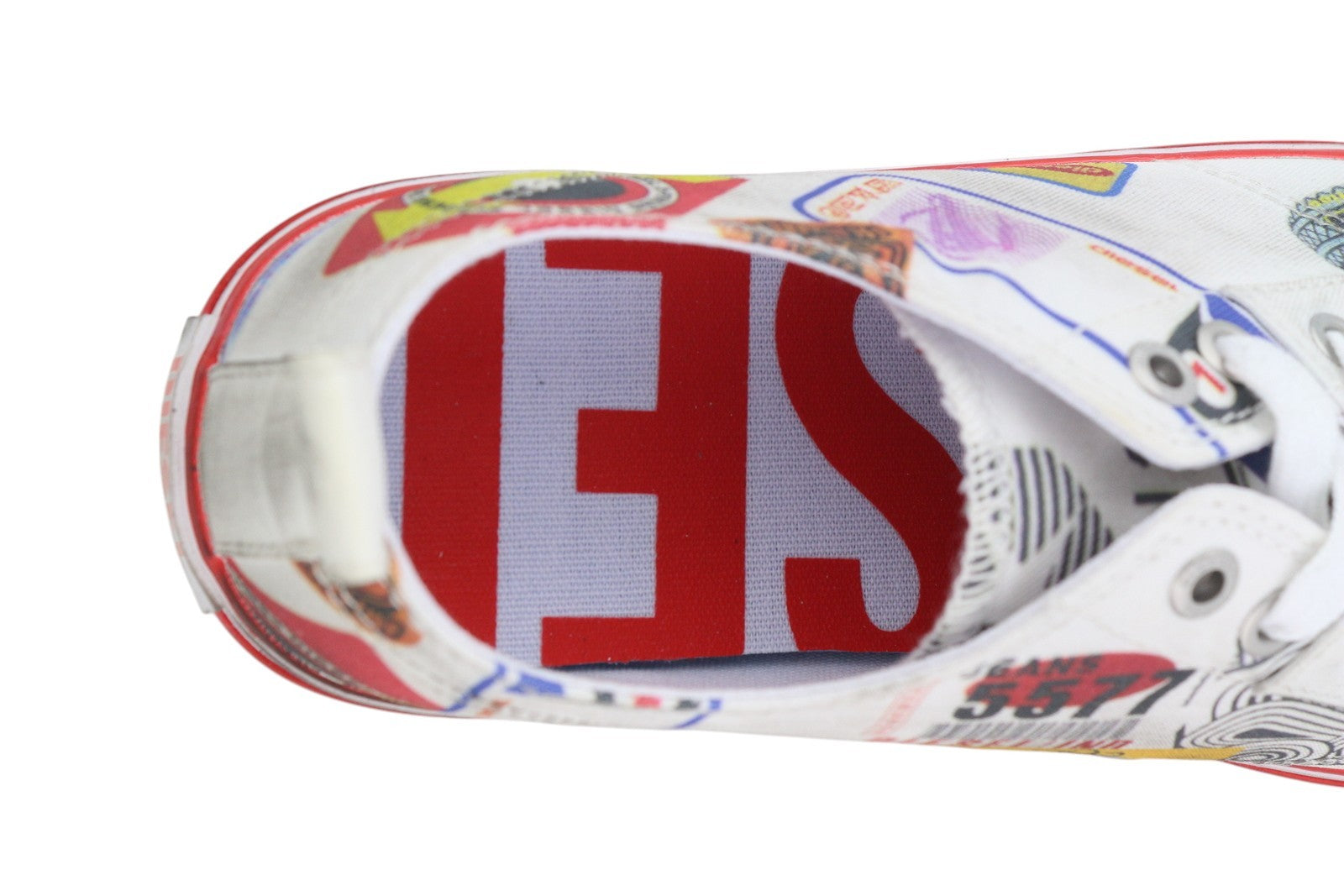 DIESEL S-Athos Low Men Sneakers EU41 Patterned Low Top Laced Almond Toe RRP€160