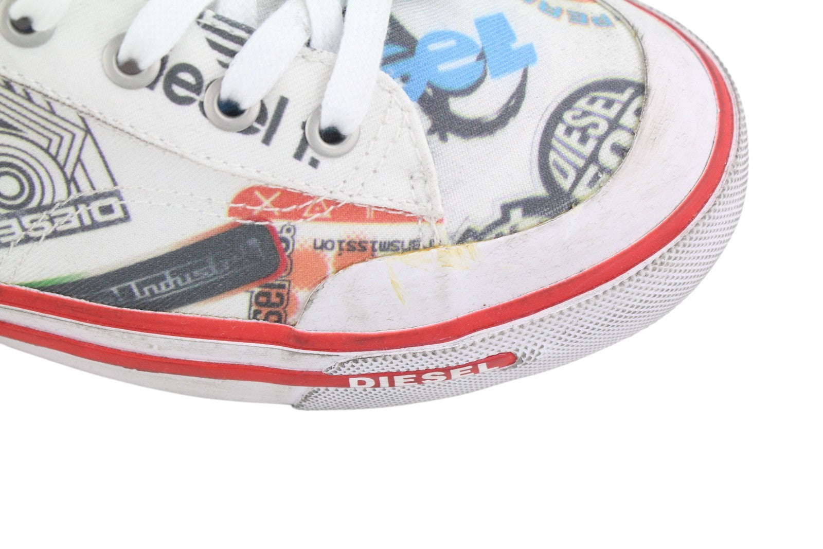 DIESEL S-Athos Low Men Sneakers EU41 Patterned Low Top Laced Almond Toe RRP€160