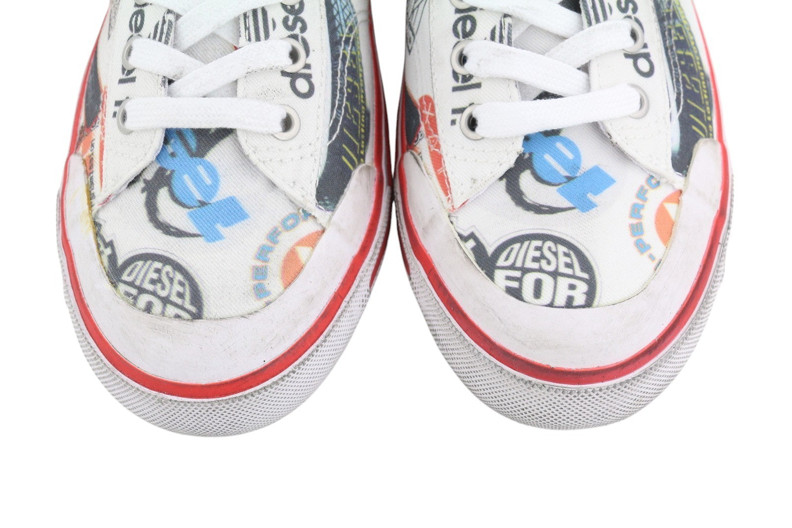 DIESEL S-Athos Low Men Sneakers EU41 Patterned Low Top Laced Almond Toe RRP€160