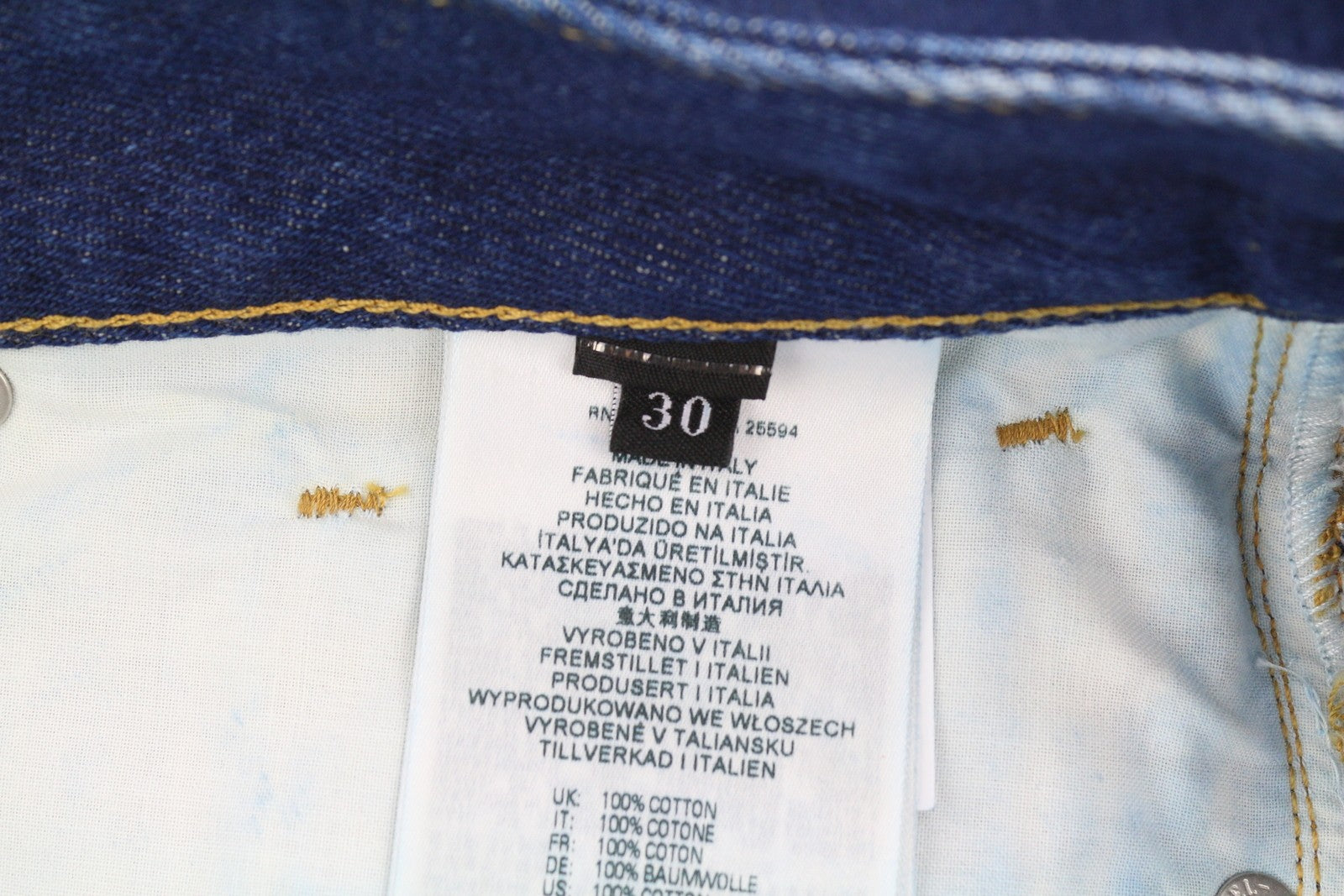 DIESEL D-Rekiv-Z 007A5 Men Jeans W30/L32 Tapered Fit Buttoned Denim Mid Blue