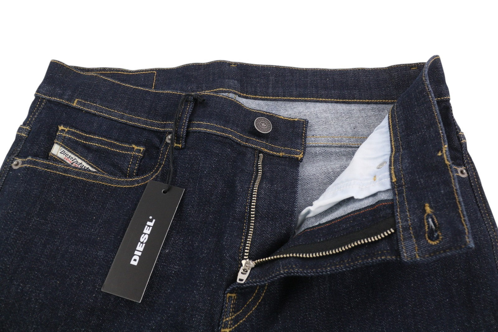 DIESEL D-Amny-Z Z9C33 Men Jeans W32/L32 Slim Fit Zipper Pockets Dark Blue Denim