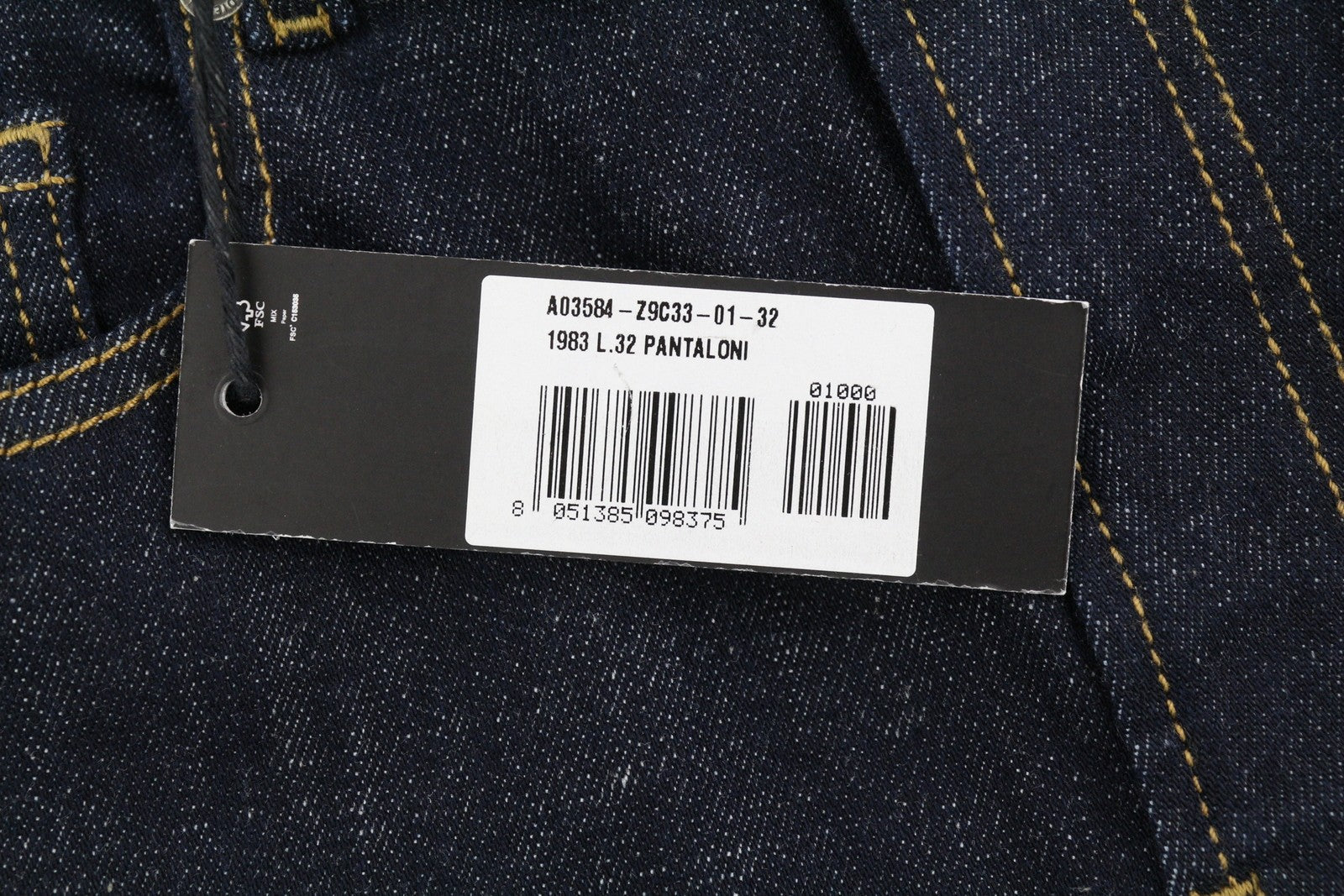 DIESEL D-Amny-Z Z9C33 Men Jeans W32/L32 Slim Fit Zipper Pockets Dark Blue Denim