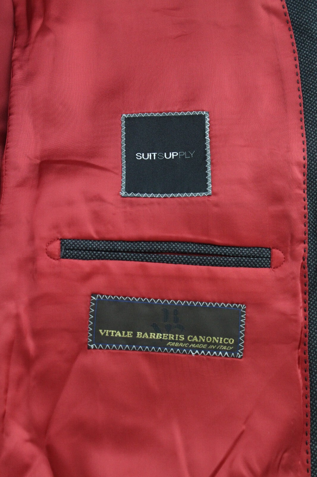 SUITSUPPLY Sienna Men's UK36R Grey  Wool Blazer Single-Breasted Notch Lapel