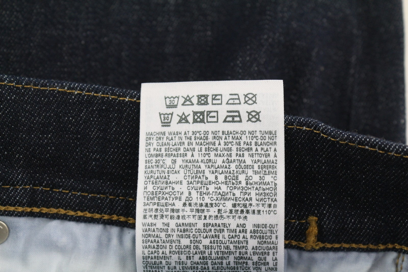 DIESEL D-Amny-Z Z9C33 Men Jeans W30/L32 Slim Fit Zipper Pockets Dark Blue Denim