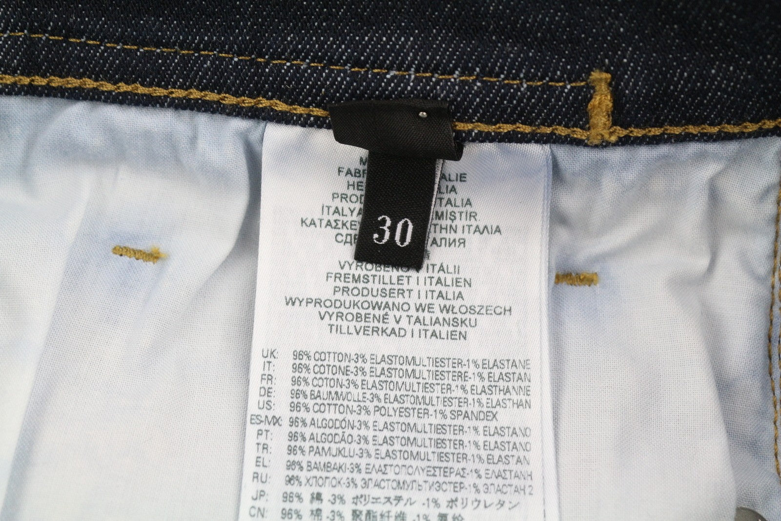 DIESEL D-Amny-Z Z9C33 Men Jeans W30/L32 Slim Fit Zipper Pockets Dark Blue Denim