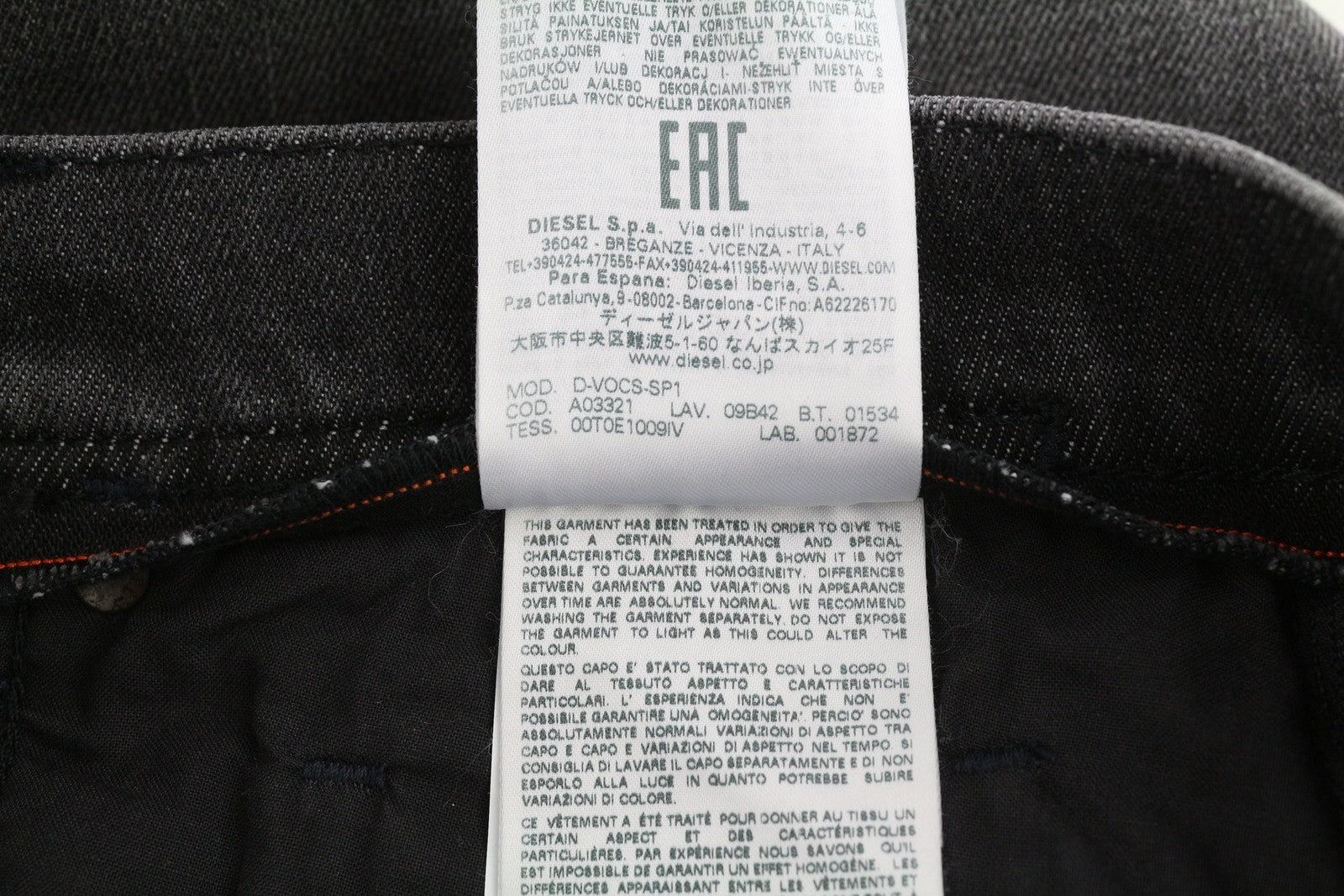 DIESEL D-Vocs 09B42 Men Jeans W32/L34 Bootcut Fit Stretch RRP€175 Washed Dark