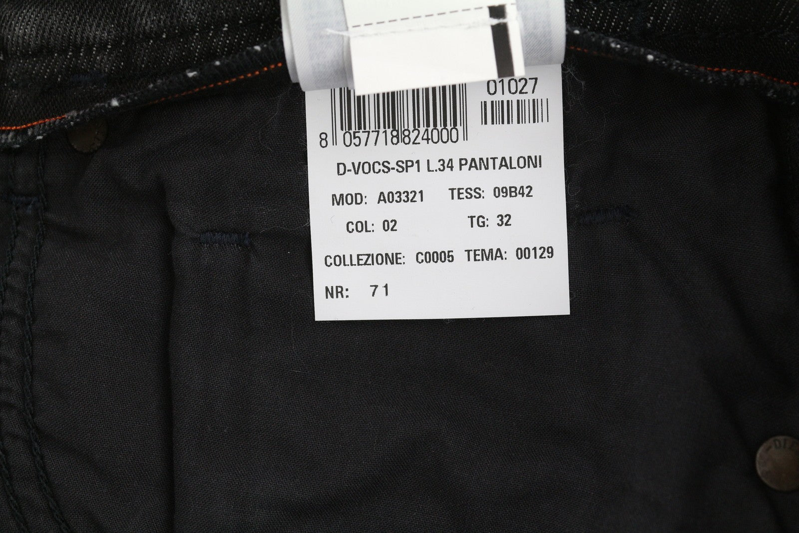 DIESEL D-Vocs 09B42 Men Jeans W32/L34 Bootcut Fit Stretch RRP€175 Washed Dark