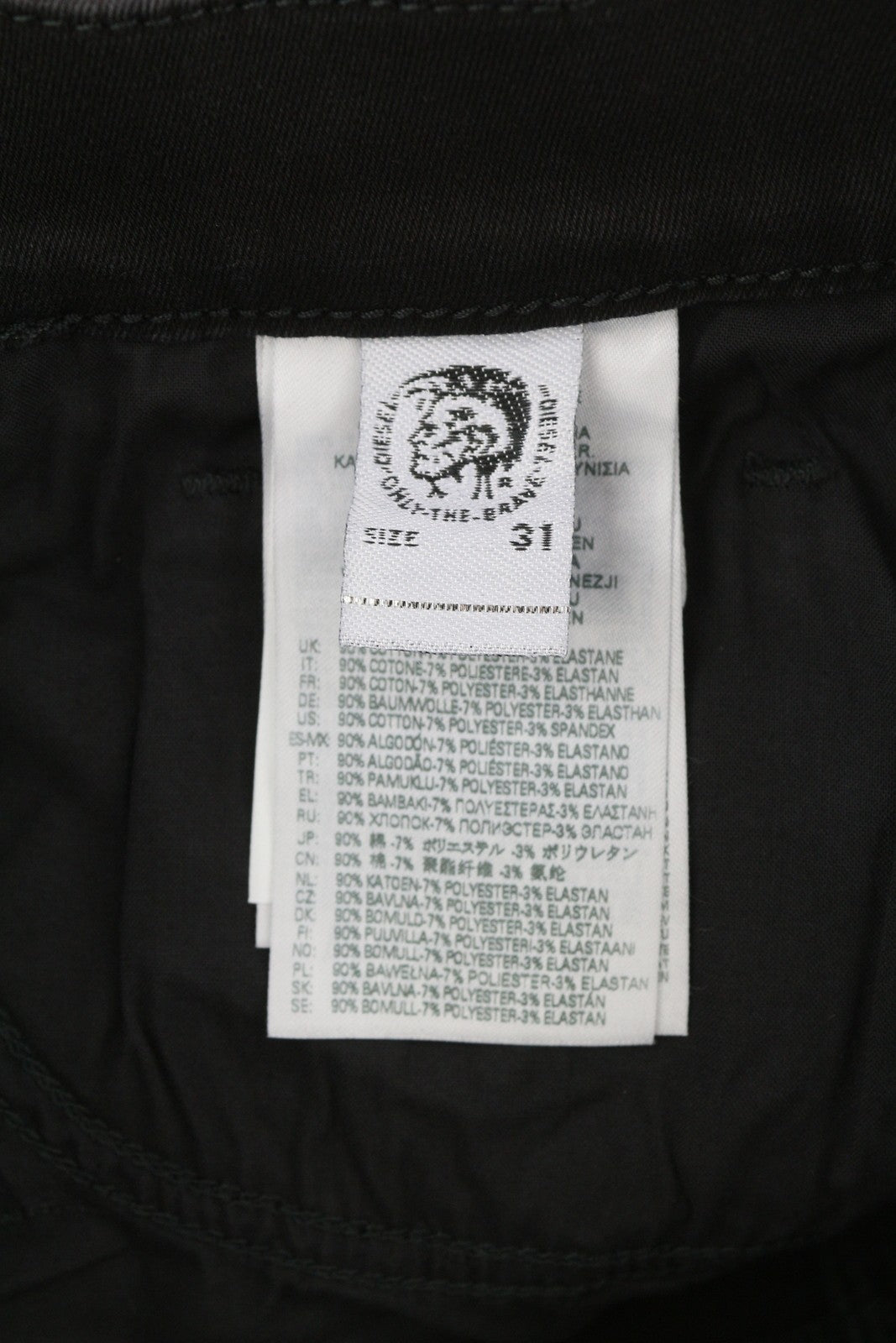 DIESEL D-Istort 069TI Men Jeans W31/L32 Skinny Fit Stretch Zipper Black RRP€220