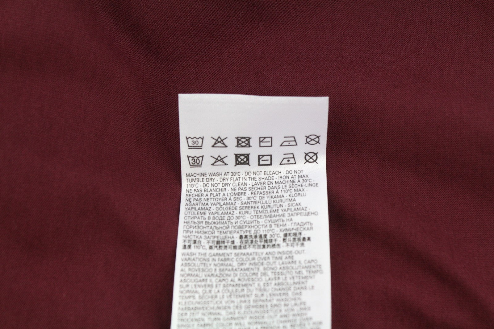 DIESEL T-Diegor-D Men T-Shirt XL Burgundy Short Sleeve Crew Neck Tricot Cotton