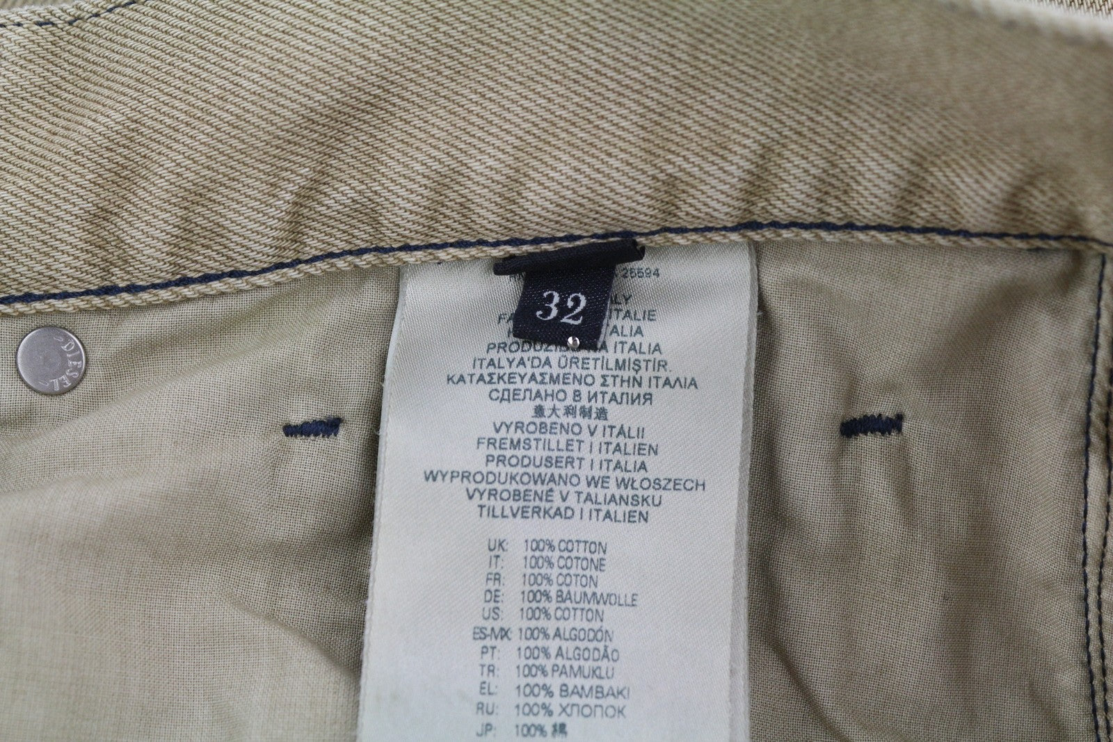 DIESEL D-Macs-Z 09C43 Men Jeans W32/L34 Regular Fit Buttoned Light RRP€175