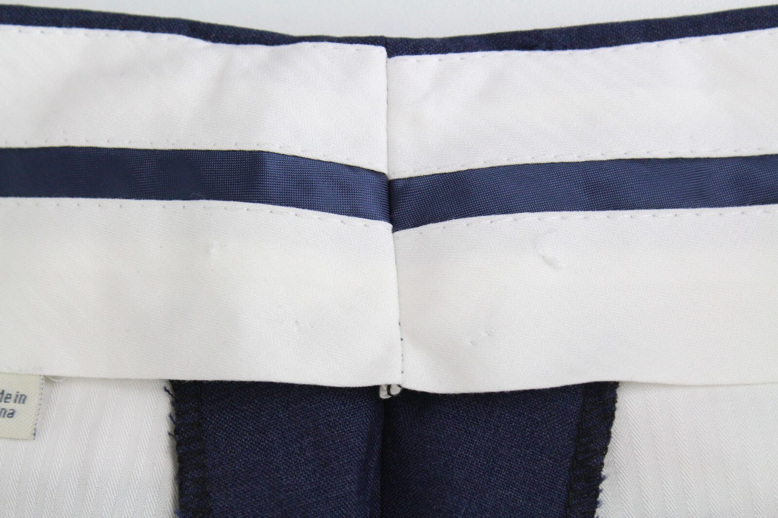 SUITSUPPLY Brescia Tux Men's UK38R Blue Pure Wool Pleated Slim Fit Trousers