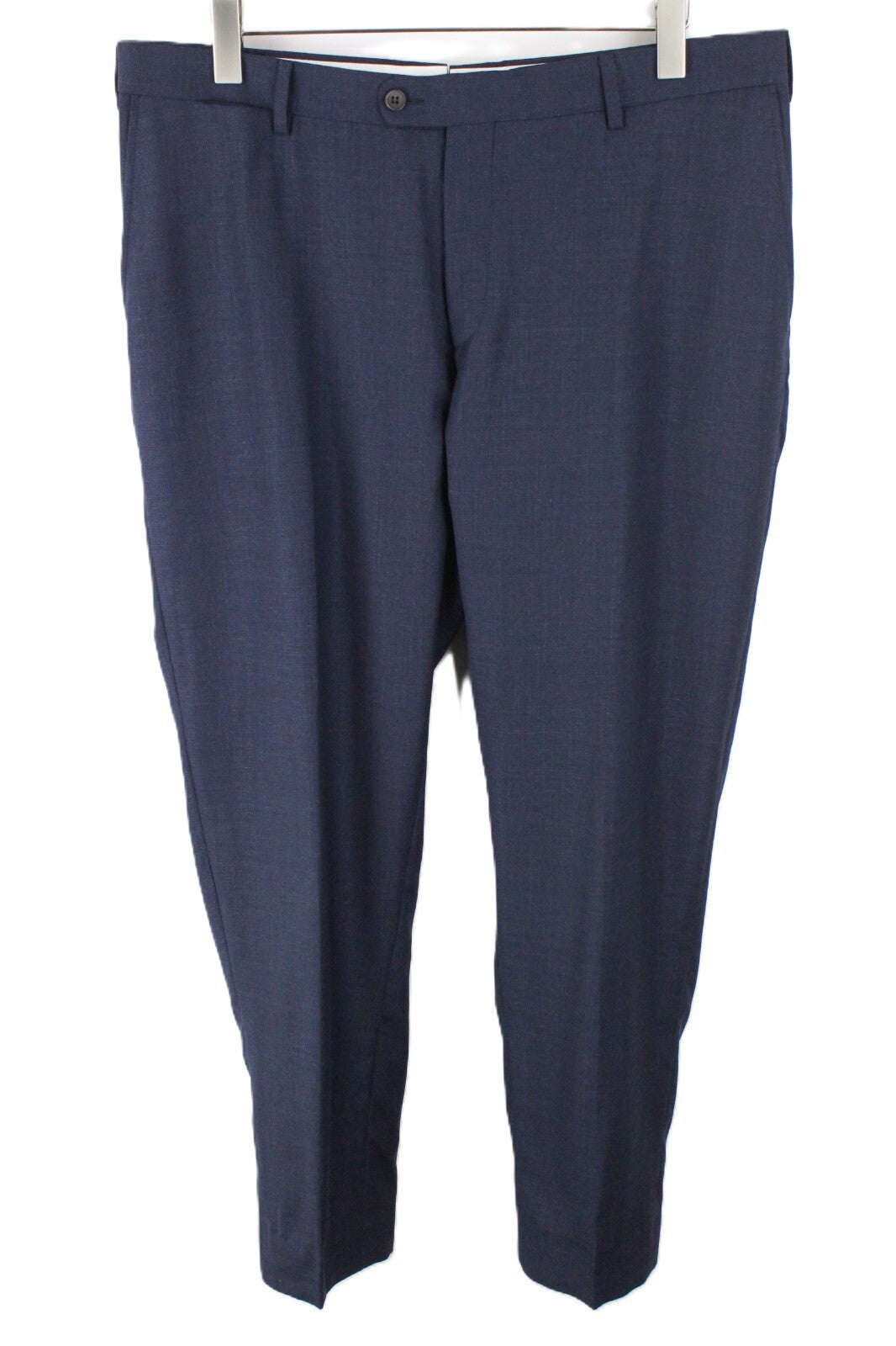 SUITSUPPLY Brescia Men's UK46S Dark Blue Lined Pleated Pure Wool Trousers