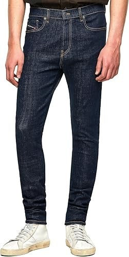 DIESEL D-Amny 009PC Men Jeans W30/L30 Skinny Fit Stretch Zip Fly Dark Blue Denim