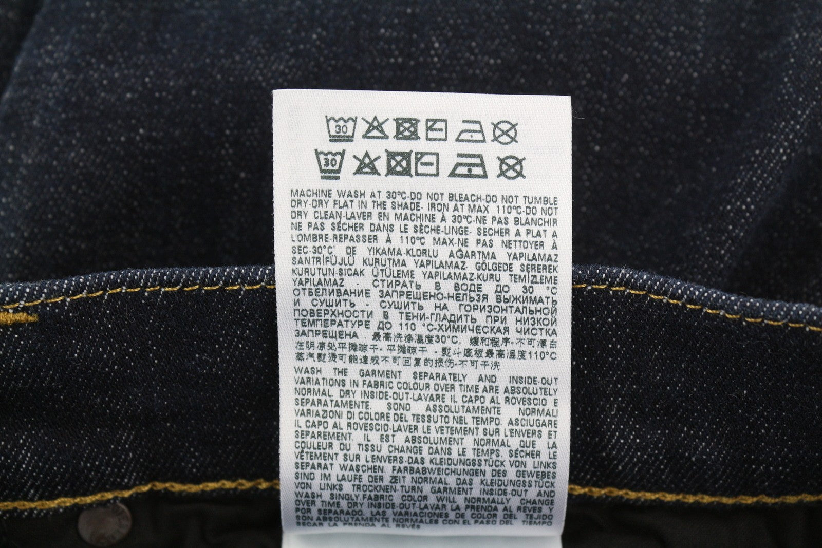 DIESEL D-Amny 009PC Men Jeans W30/L30 Skinny Fit Stretch Zip Fly Dark Blue Denim