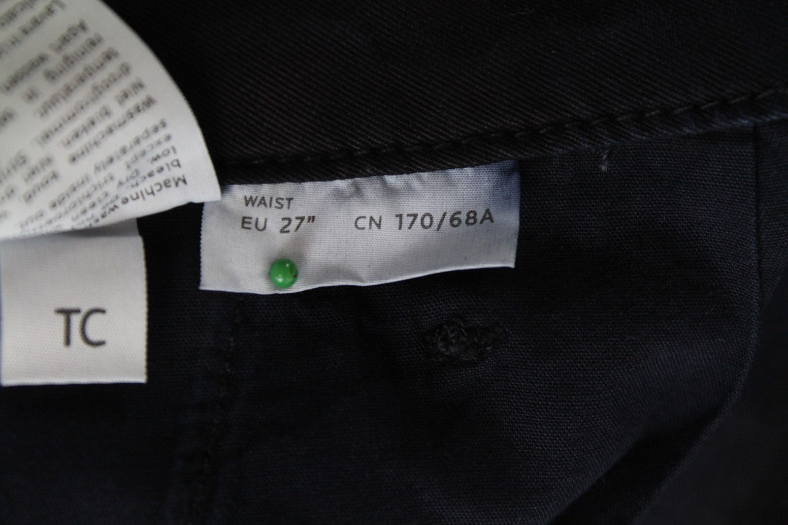 DENHAM Tara Women's W27/L30 Dark Navy Cargo Cotton Blend Multi Pocket Pants