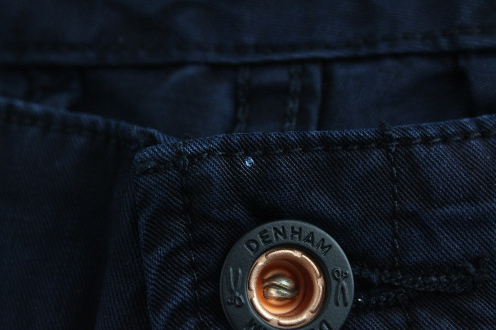 DENHAM Tara Women's W27/L30 Dark Navy Cargo Cotton Blend Multi Pocket Pants