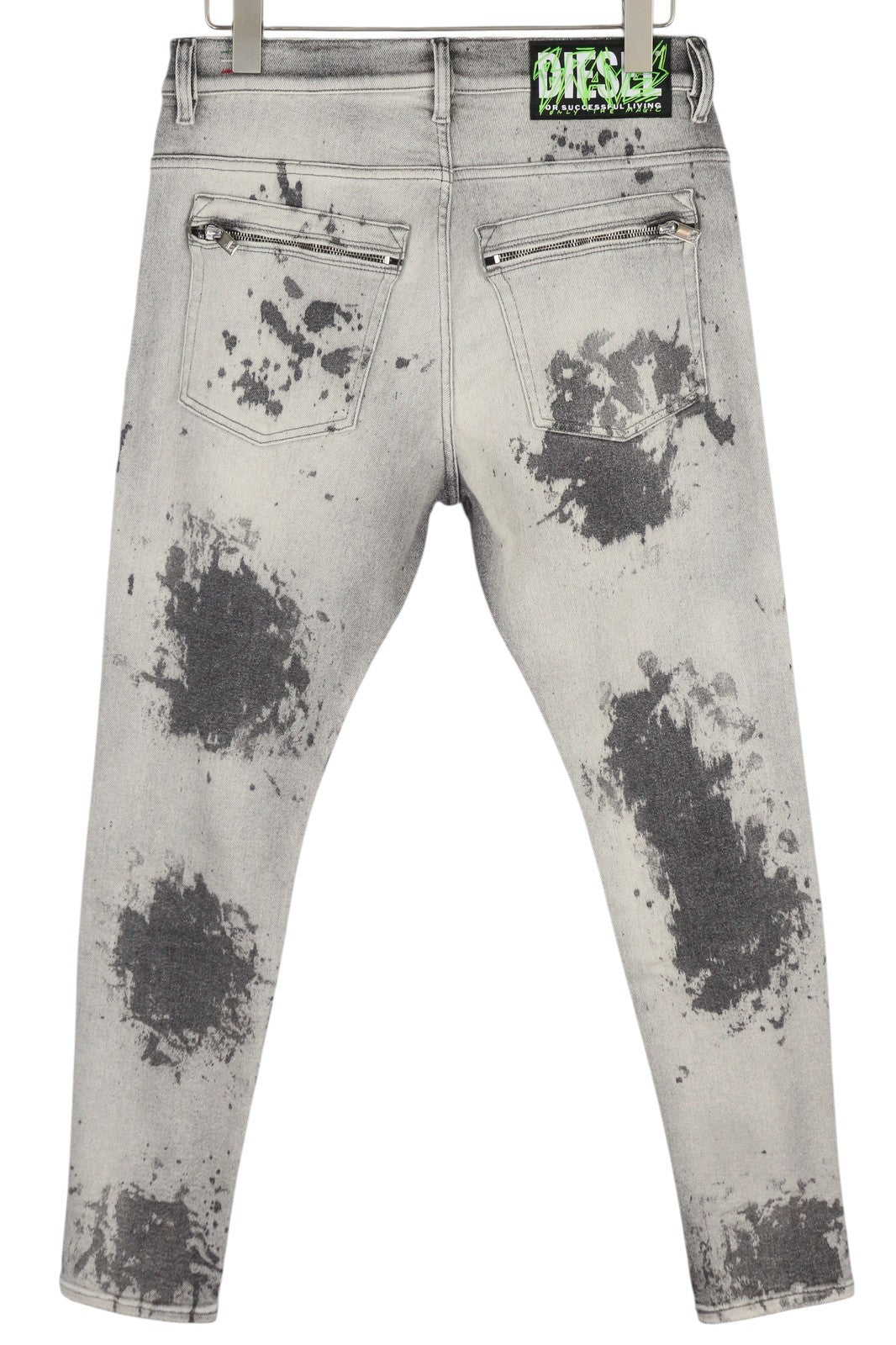 DIESEL D-Amny 009GM Men Jeans W33/L30 Skinny Fit Stretch Zip Fly Washed Grey