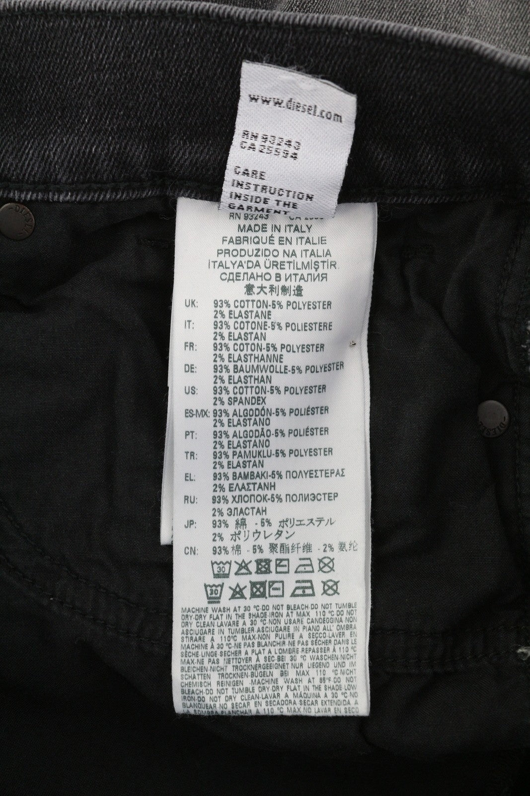 DIESEL D-Reeft Jogg 009SU Men Jeans W32/L32 Skinny Fit Stretch Washed Dark Denim