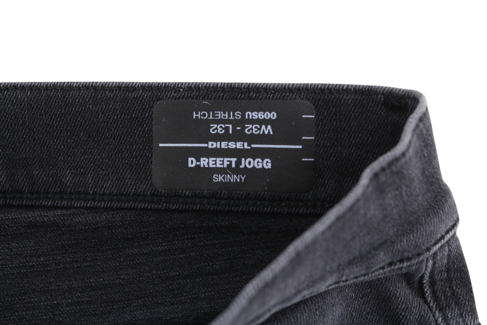 DIESEL D-Reeft Jogg 009SU Men Jeans W32/L32 Skinny Fit Stretch Washed Dark Denim