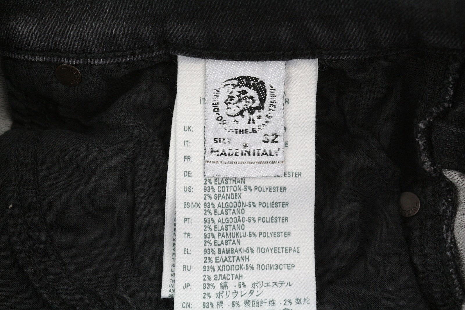 DIESEL D-Reeft Jogg 009SU Men Jeans W32/L32 Skinny Fit Stretch Washed Dark Denim