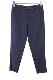 DENHAM Ocean Women's XS Navy Cotton Blend Casual Chino Pleated Front Pants
