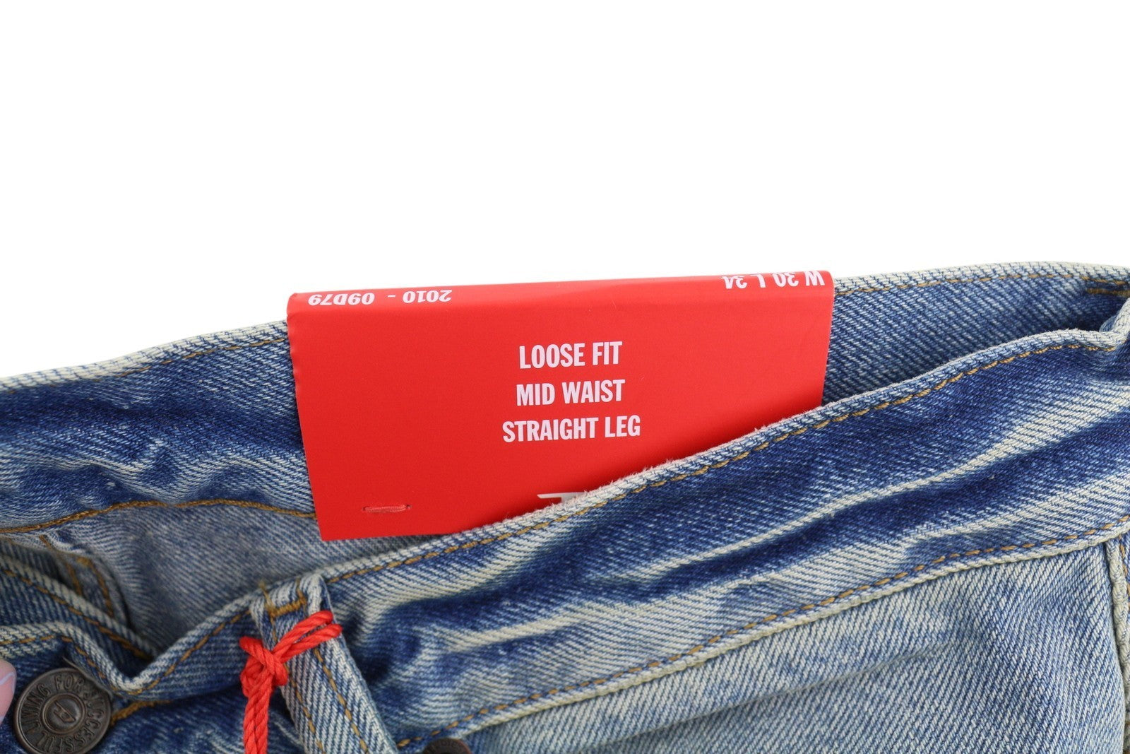 DIESEL 2010 09D79 Men Jeans W30/L34 Loose Fit Straight Leg Mid Waist RRP€250