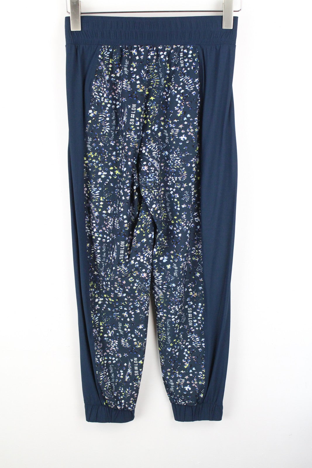 SWEATY BETTY Women's XS Blue Patterned Stretch Capri Gym Pull-On Pants