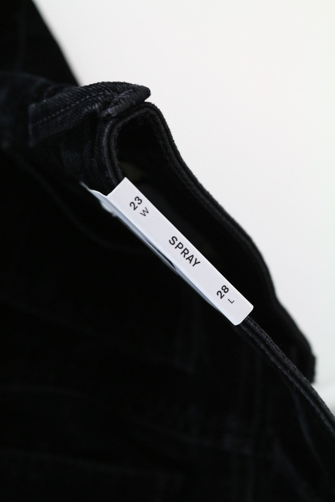 DENHAM Spray Women's Trousers W23/L28 Super Tight Black Cotton Stretch Velvet