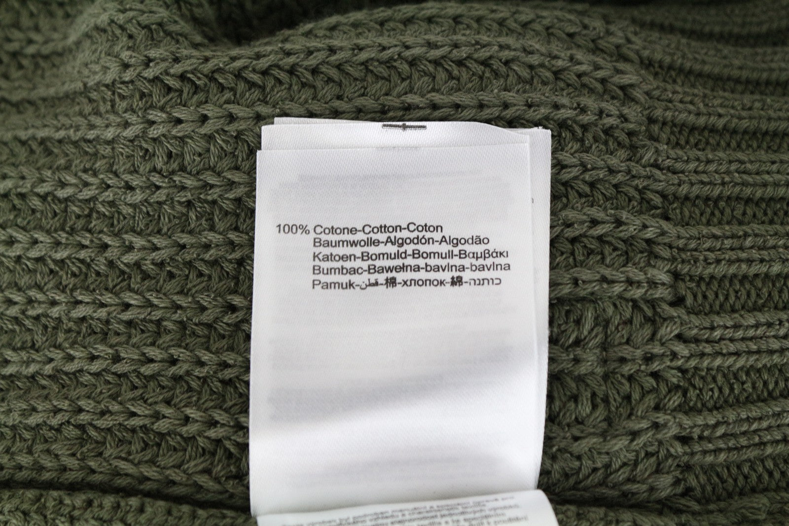 REPLAY Men's XL Green Long Sleeve Pure Cotton Knitted Jumper Sweater