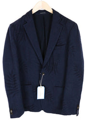 SCOTCH & SODA Men's Blazer L Slim Fit Navy Linen Melange Summer Classic