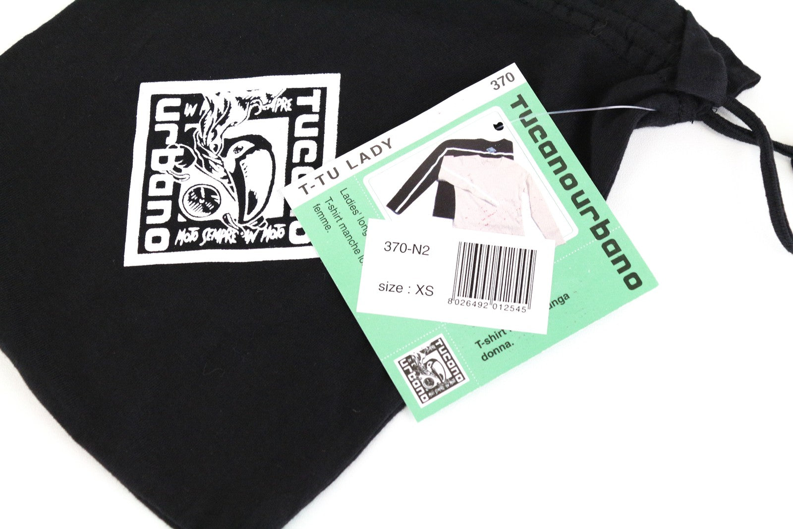 TUCANO URBANO T-Tu Lady Women's V-neck Black Cotton Pullover Tee XS