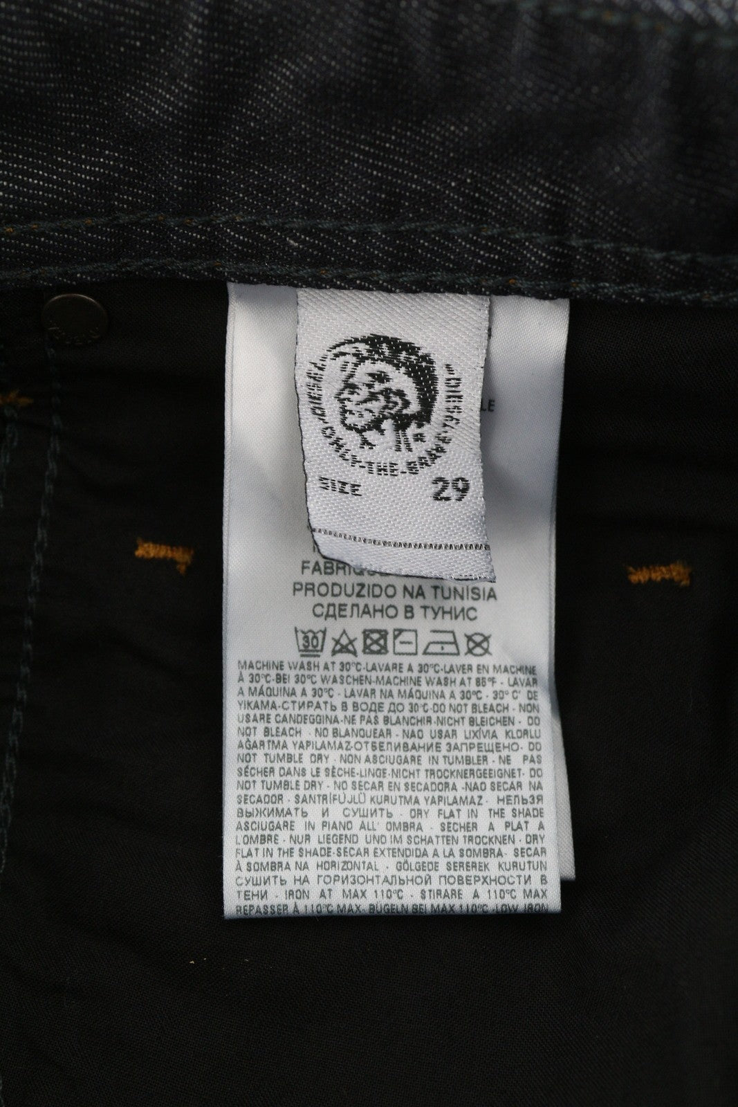 DIESEL Kroshort R8E50 Men Shorts W29 Denim Dark Blue Rigid Button Fly Casual