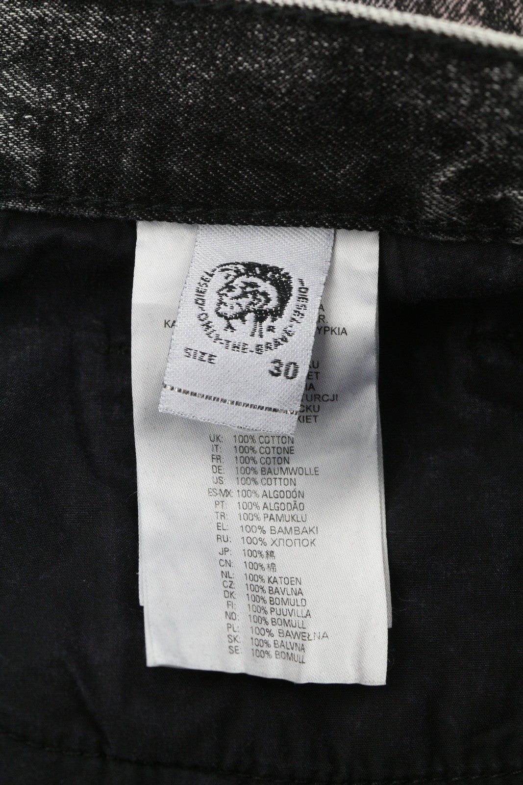 DIESEL D-Maxs-Sp Men Shorts W30 Denim Black Marbled Look Washed ButtonRRP€150