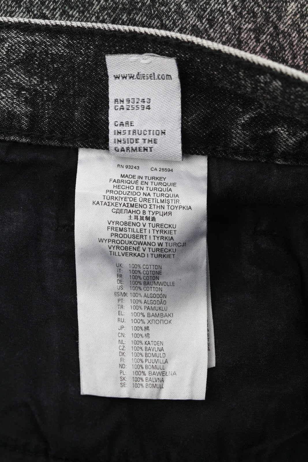 DIESEL D-Maxs-Sp Men Shorts W30 Denim Black Marbled Look Washed ButtonRRP€150