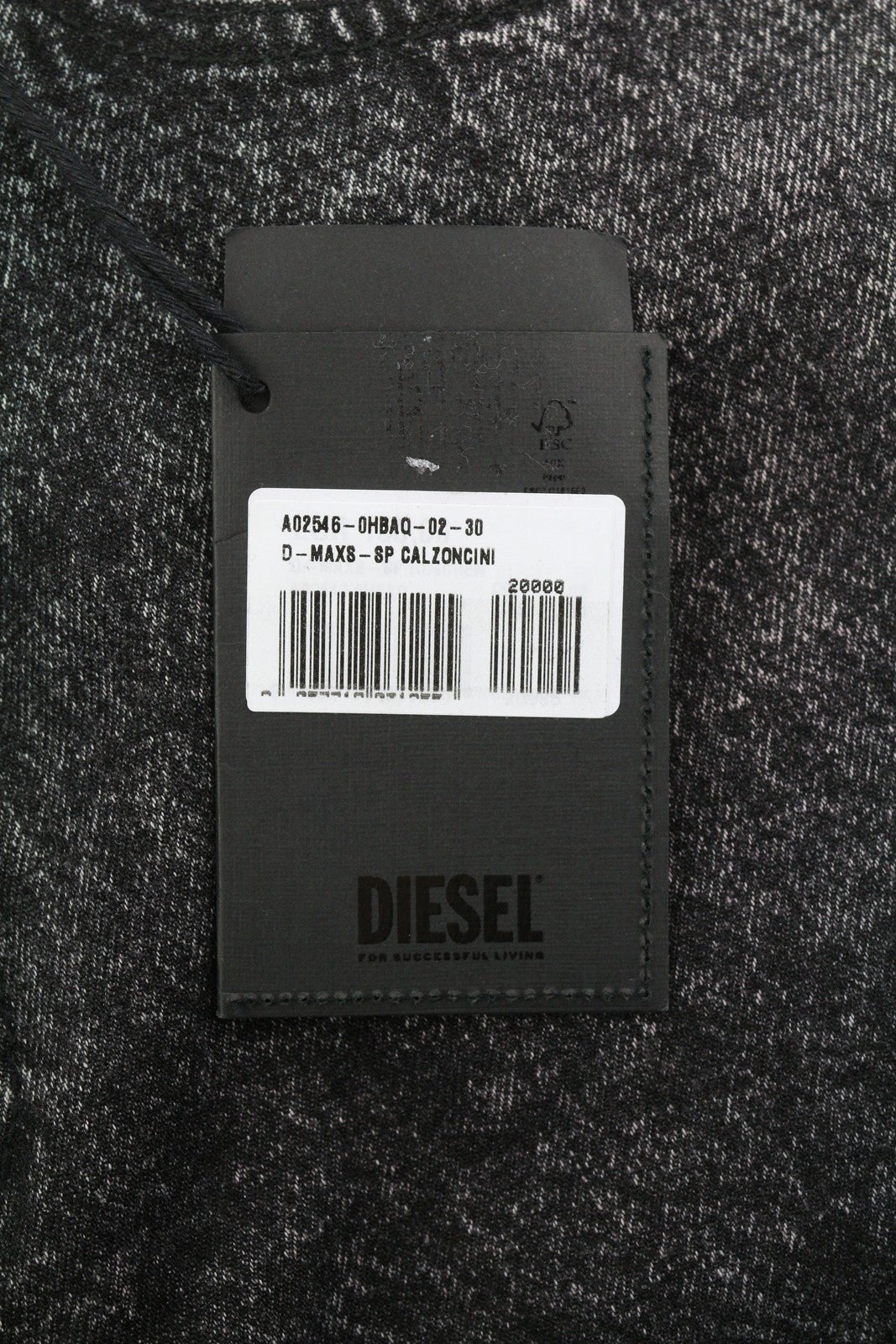 DIESEL D-Maxs-Sp Men Shorts W30 Denim Black Marbled Look Washed Button RRP€150