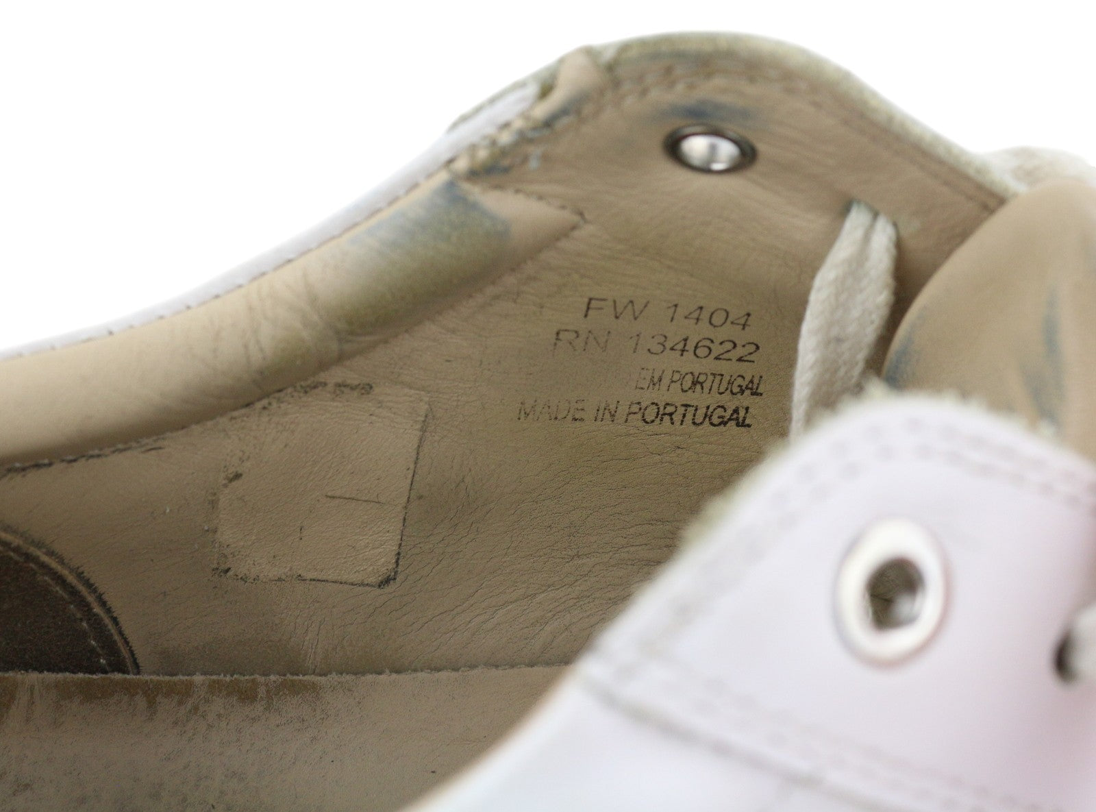 SUITSUPPLY FW1404 Men Sneakers EU42 White Leather Low Laced Almond Toe Trainers