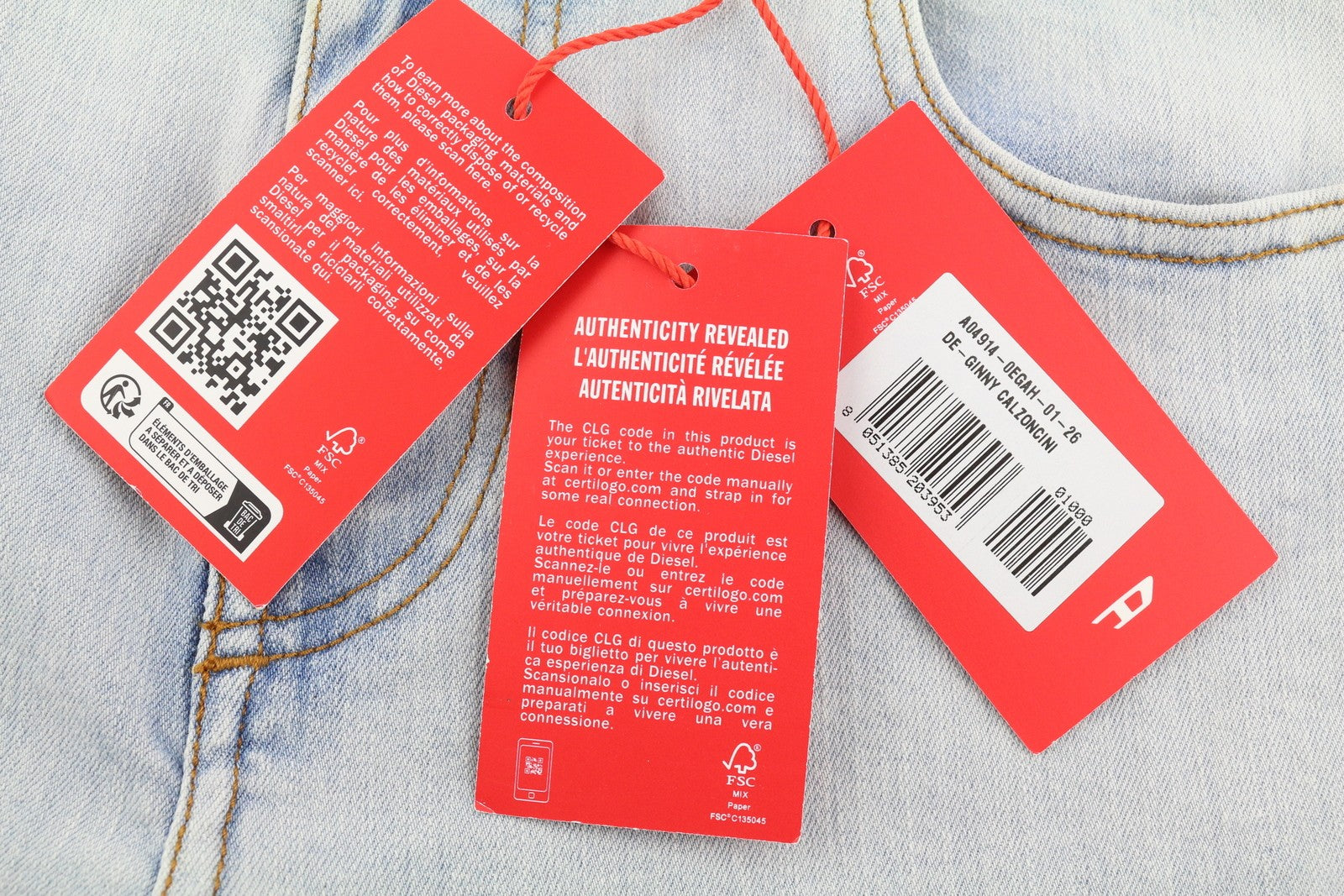 DIESEL De-Ginny 0EGAH Women Shorts W26 Denim Blue Fade Effect Zipper RRP€150