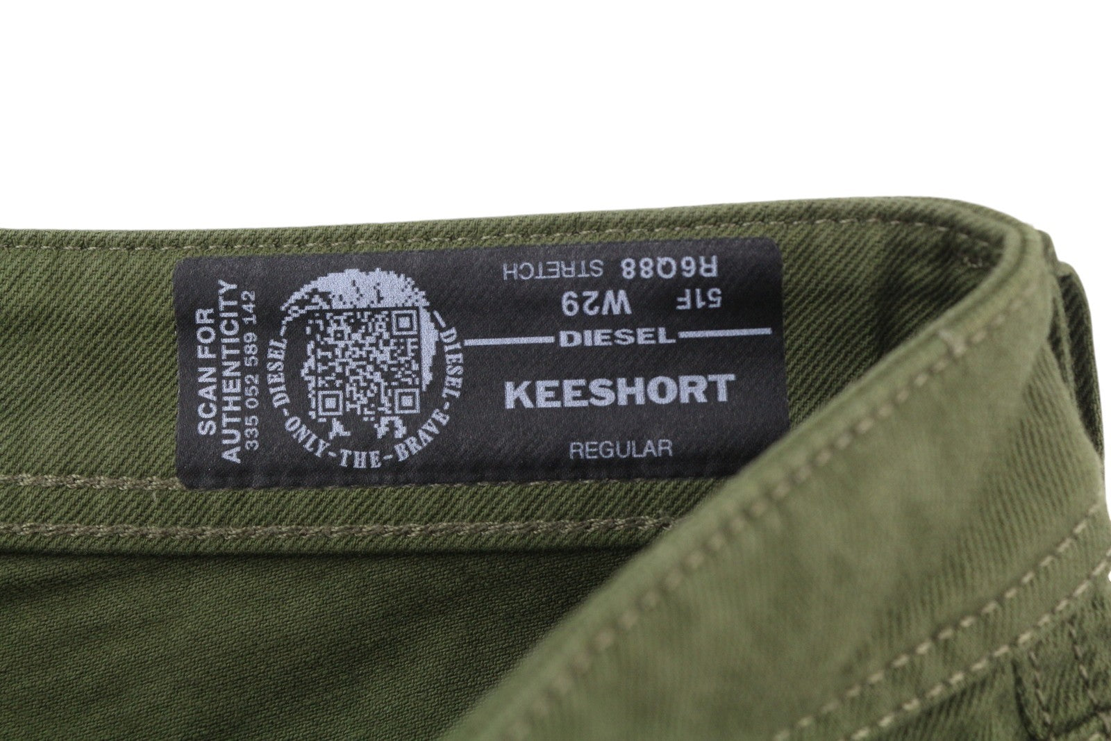 DIESEL Keeshort R6Q88 Men Shorts W29 Denim Green Bermuda Stretchy RRP€100