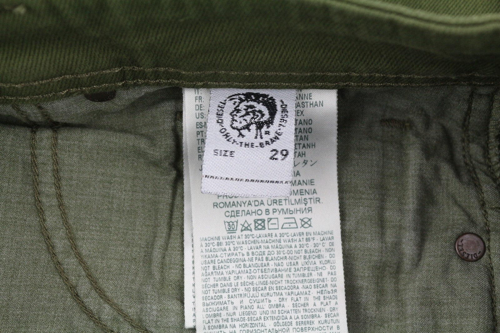 DIESEL Keeshort R6Q88 Men Shorts W29 Denim Green Bermuda Stretchy RRP€100