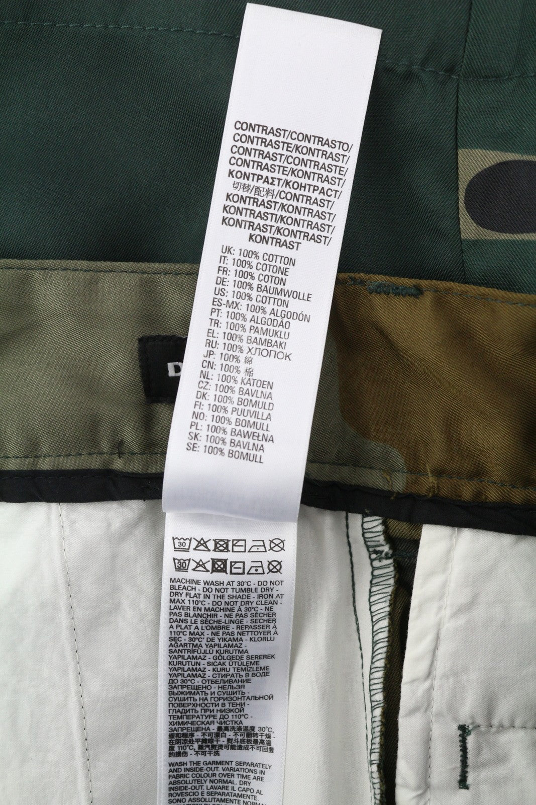 DIESEL P-Berti-Camu Men Shorts W32 Chino Camouflage Zip Fly Pockets RRP€125