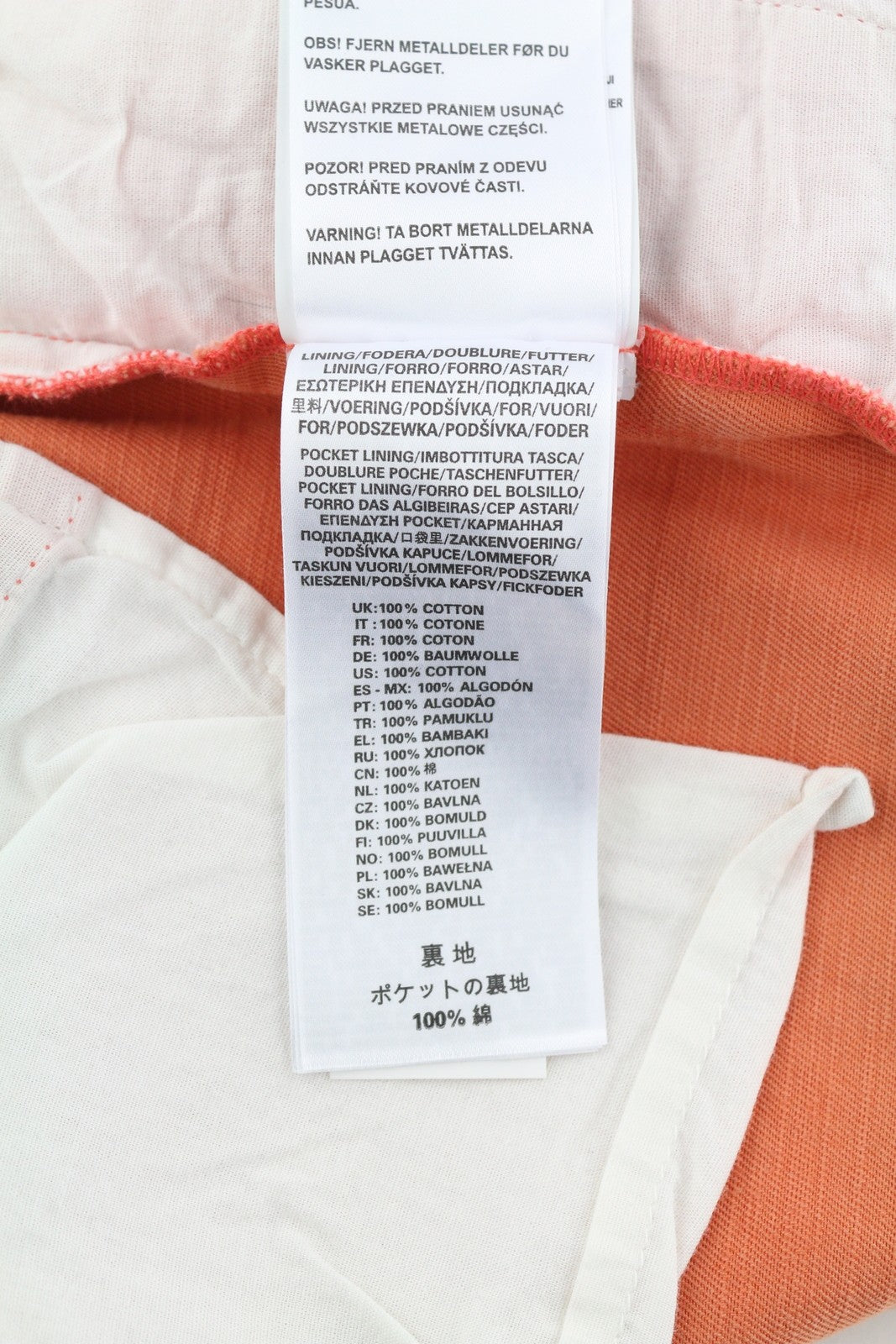 DIESEL P-Atlan Men Shorts W32 Cargo Orange Fade Effect Patch Pockets RRP€100