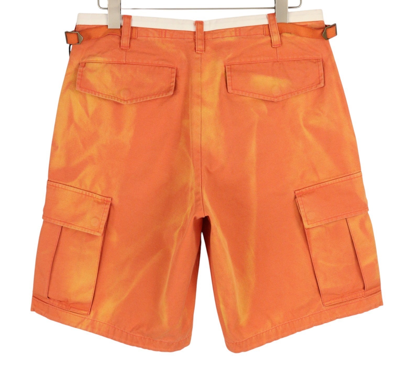 DIESEL P-Atlan Men Shorts W32 Cargo Orange Fade Effect Patch Pockets RRP€100