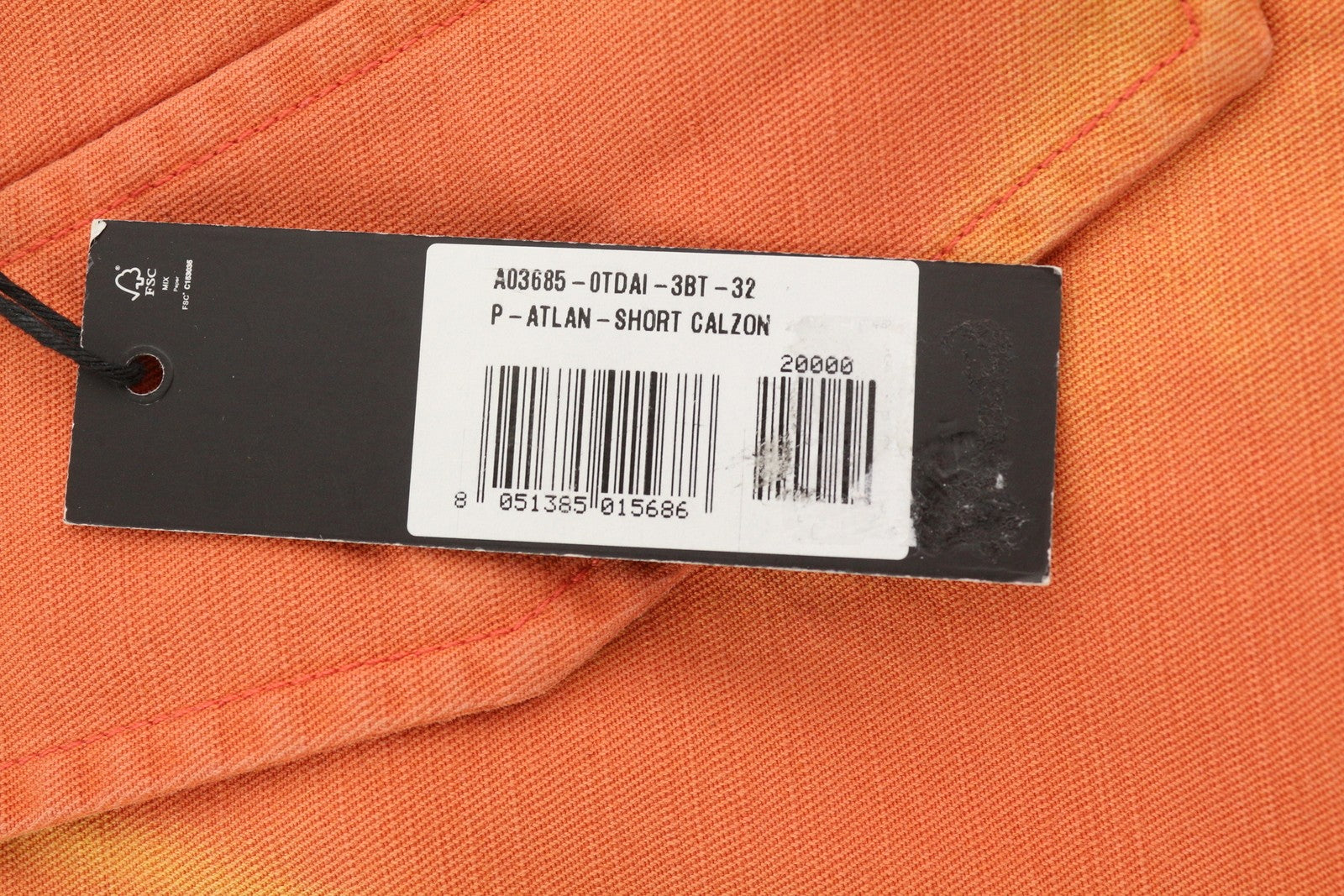 DIESEL P-Atlan Men Shorts W32 Cargo Orange Fade Effect Patch Pockets RRP€100