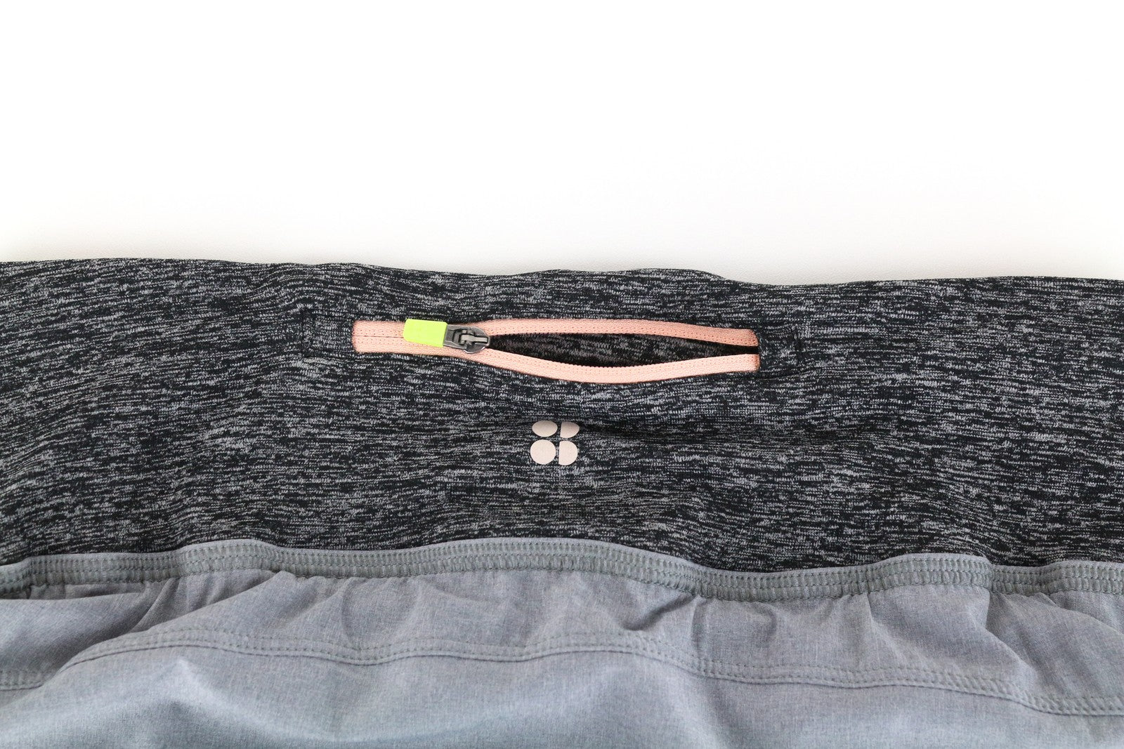 SWEATY BETTY Women's Grey Layered Capri Skirt Sport Leggings ~W26 Gymwear