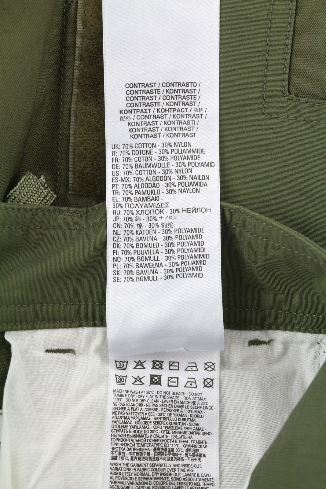 DIESEL P-Cyan Men Shorts W28 Military Green Cargo Patch Pockets RRP€100