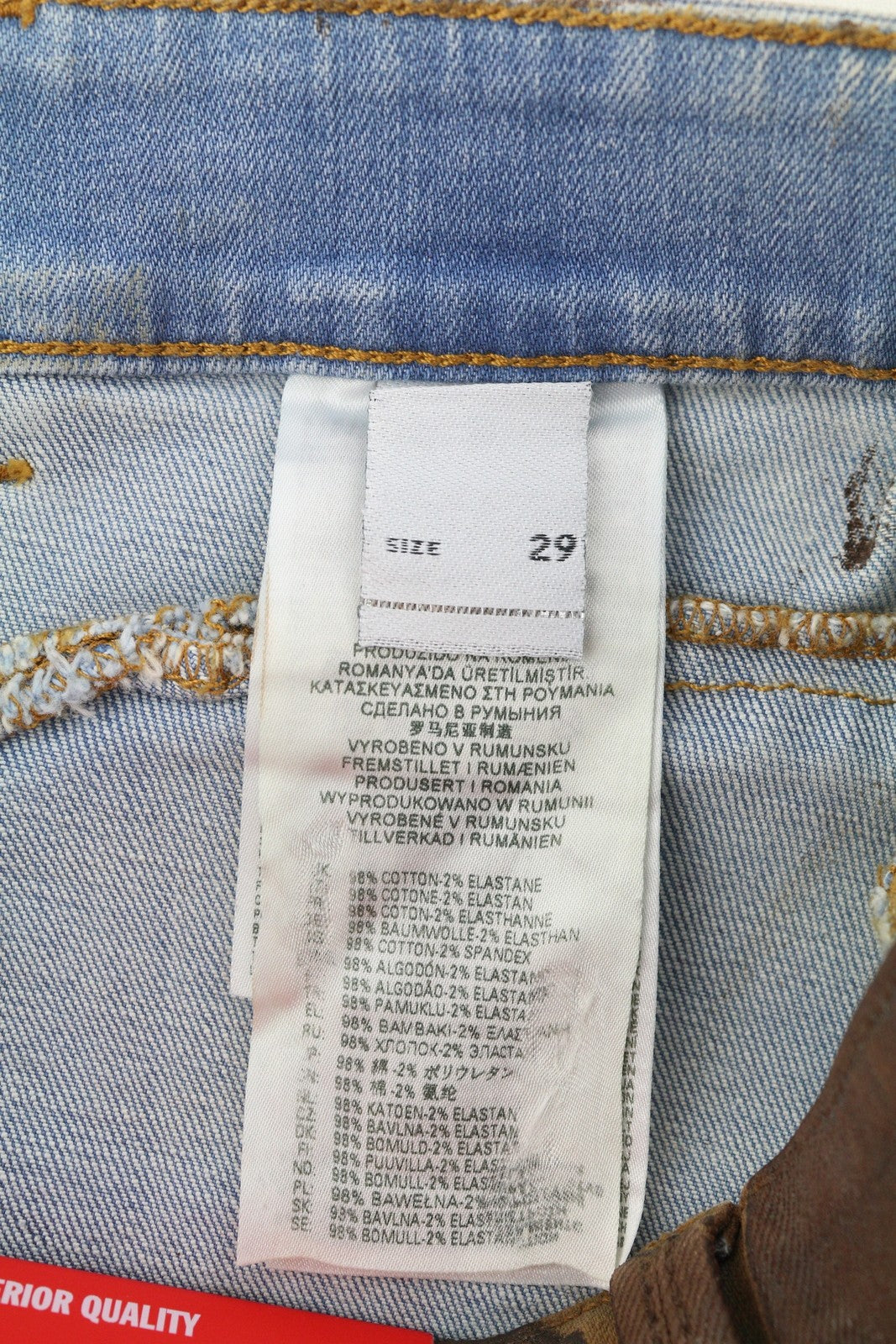 DIESEL De-Short-Lya 0CGAN Women Shorts W29 Brown Coated Shiny Denim RRP€295